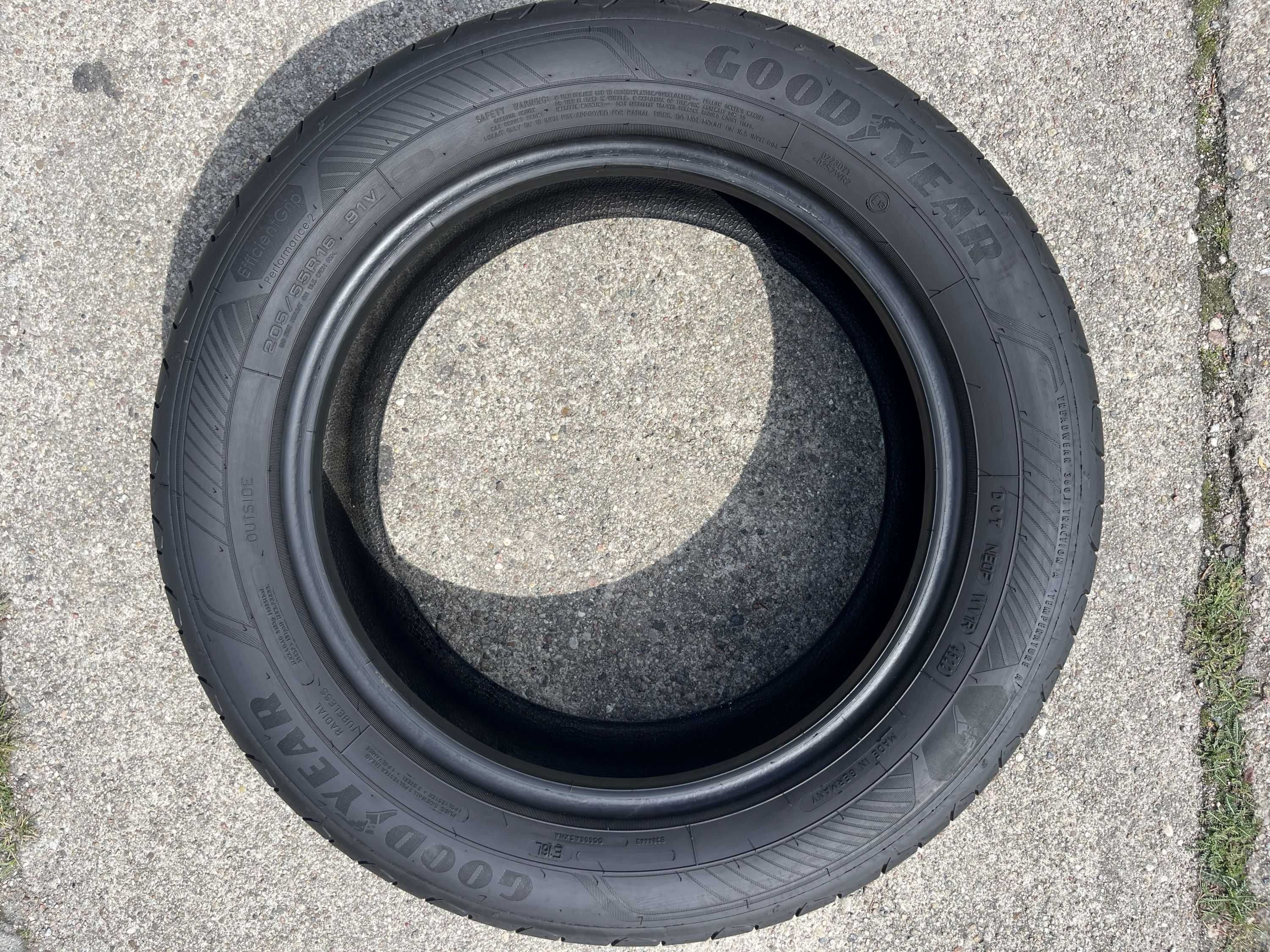 1x 205/55/16 opona letnia GOODYEAR EfficientGrip Performance2 jak nowa