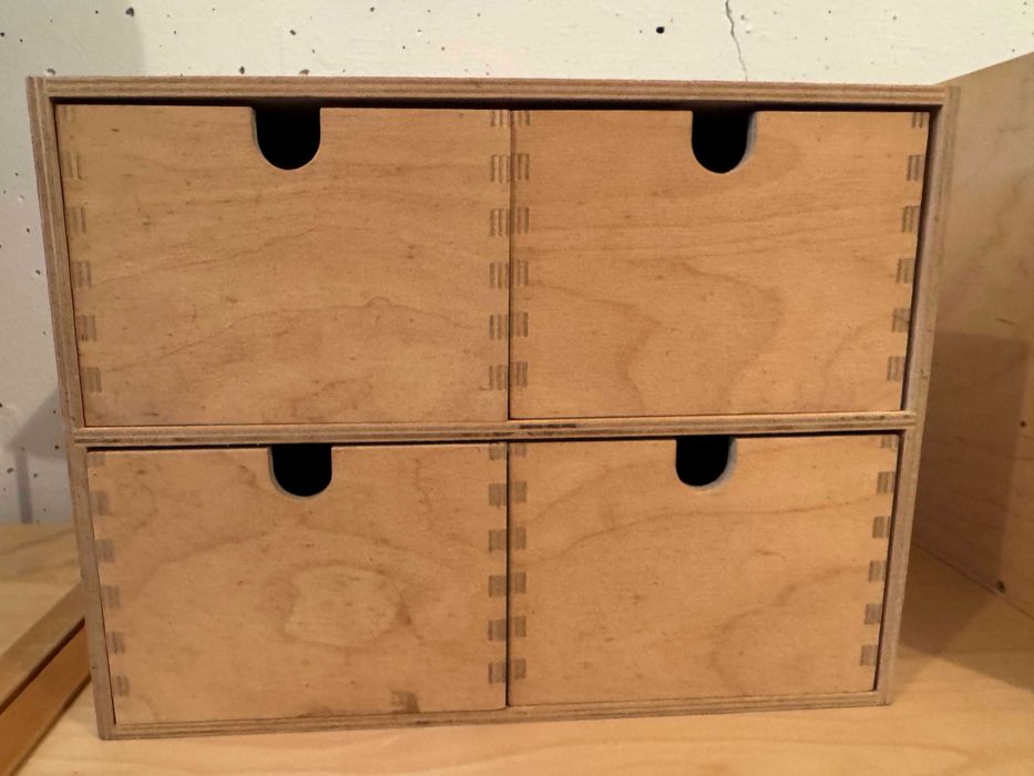 IKEA MOPPE - minikomoda, 28 x 18 x 22 cm, kostka 2 x 2, lita sosna