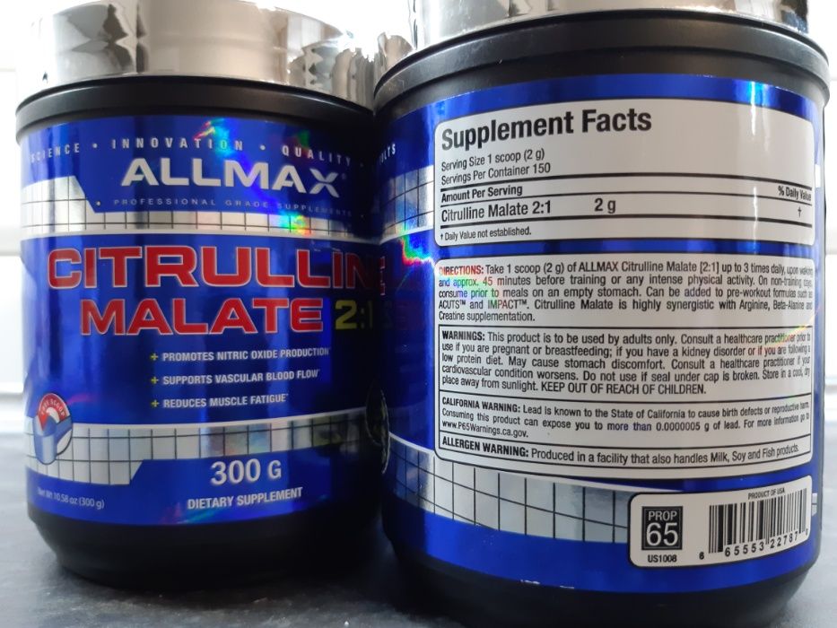 Allmax, Citrulline + Malate 2:1 (300г), цитруллин малат, цитрулін