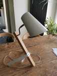 lampka biurkowa metal drewno
