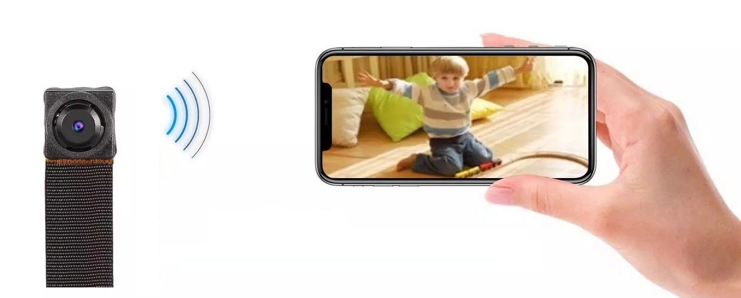 Mini Kamera Szpiegowska Moduł Full Hd Ukryta Wifi + Guziki Maskujące
