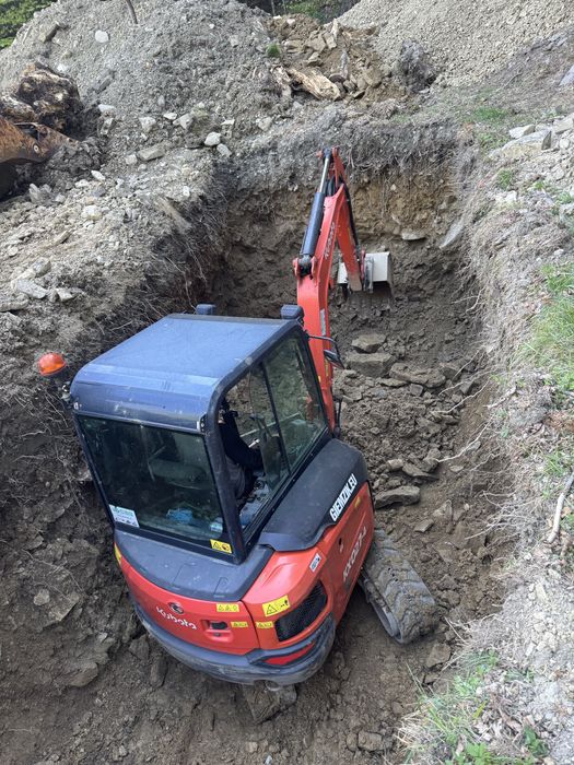 Wynajem koparek, roboty ziemne, budowa dróg, wyburzenia