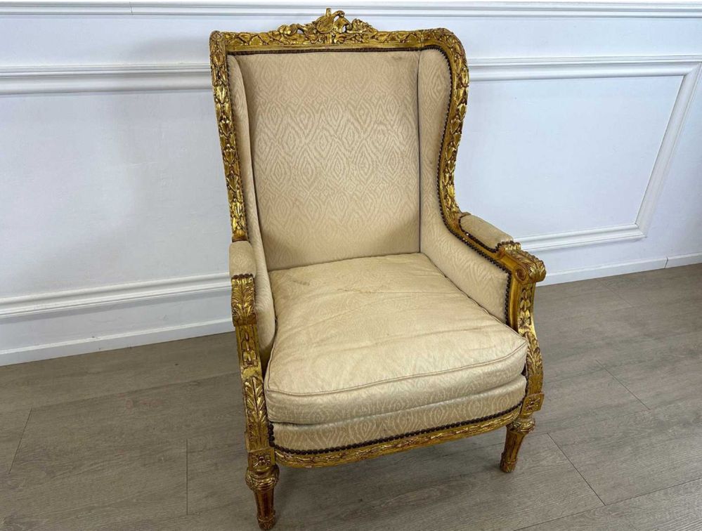 Barokowy fotel w stylu ludwikowskim