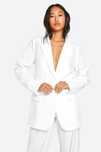 Boohoo 38 M Marynarka Elegancka Ivory J29588