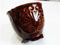 Stara Doniczka DDR Torgau Keramik Brown NRD Vintage lata 70' czasy PRL