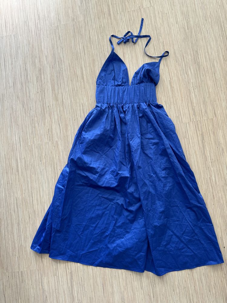 Nowa sukienka cos rozkloszowana niebieska