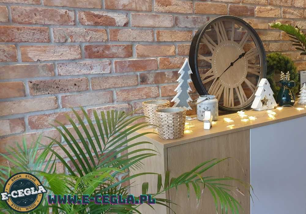 Cegła na ścianę | Płytki z naturalnej cegły rozbiórkowej | Loft