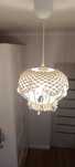 Lampa abażur boho + duża żarówka LED
