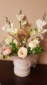Flower box komunia święta, prezent na Dzień Matki,  ślub