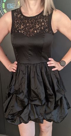 Czarna sukienka, koronka, rozmiar L
