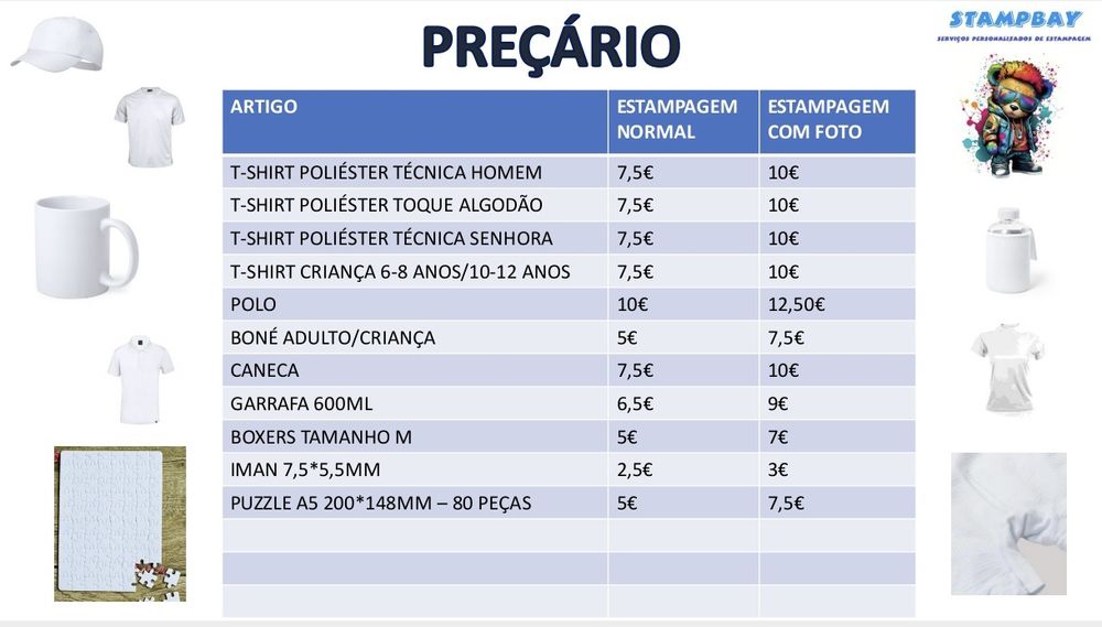 STAMPBAY artigos personalizados estampagem