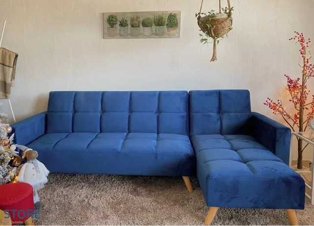 sofa novo azul barato