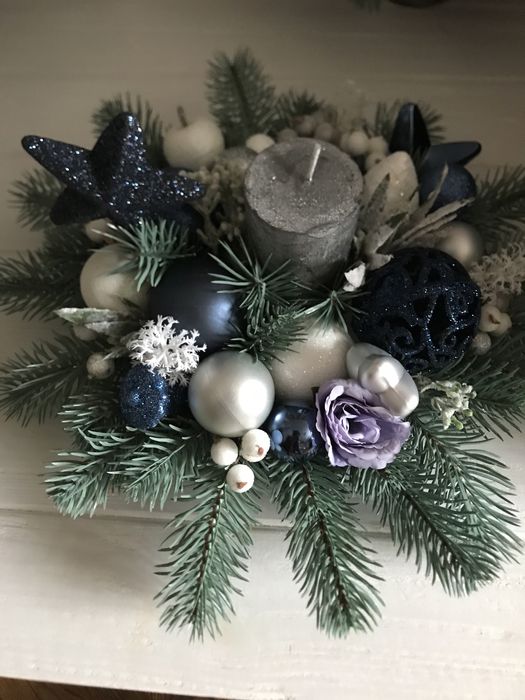 Новорічна композиція зі свічкою