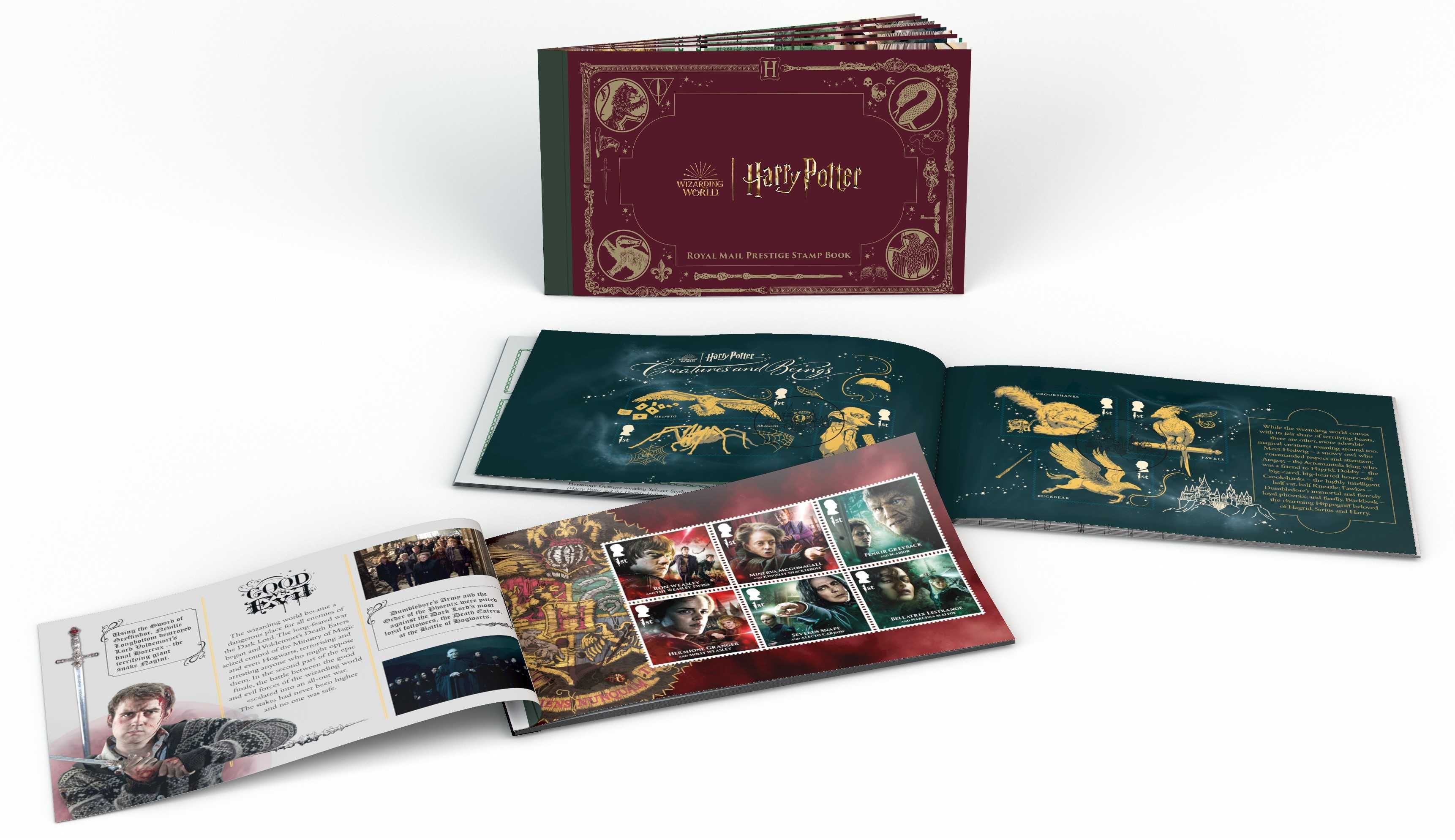 Angielskie znaczki Harry Potter 2023 Mini folder