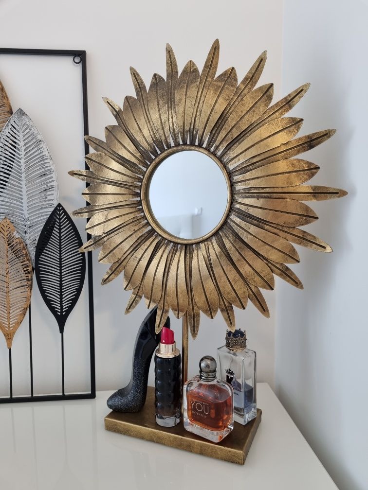 Espelho flor dourado 61cm