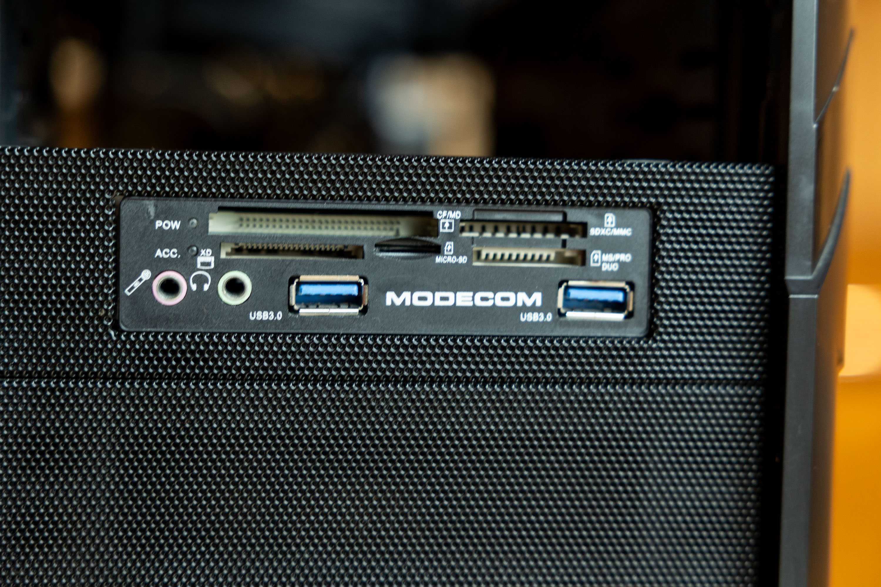 Obudowa komputera PC + czytnik kart i USB  Modecom +wentylatory