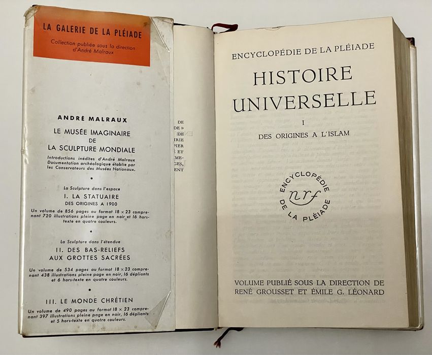Livro Histoire Universelle 1 - Encylopédie de La Pléiade (Francês)