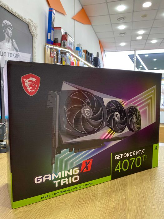 Відеокарта MSI GeForce RTX 4070 Ti GAMING TRIO 12GB-ГАРАНТІЯ 6 Місяців