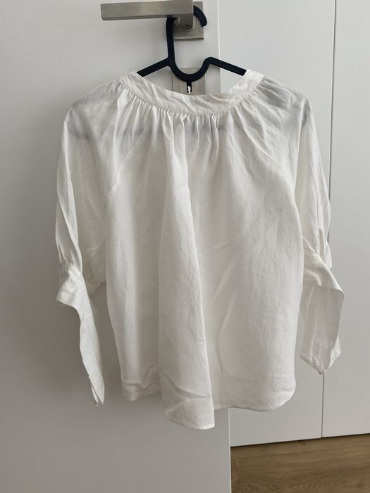 Blusa linho branco Zara