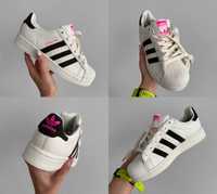 Женские кроссовки Adidas Superstar Cream Black Pink 36-41 Новинка! Топ
