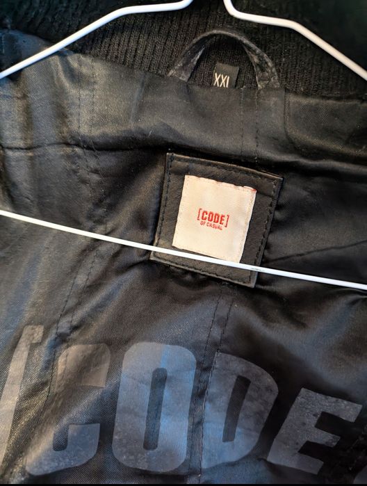 Куртка чоловіча шкіряна бомбер code of casual