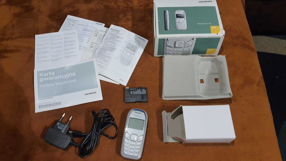 Telefon Siemens A70 polskie menu pudełko ładowarka