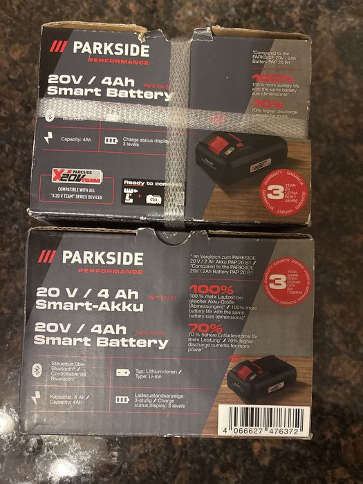 2x akumulator parkside 20v 4ah smart