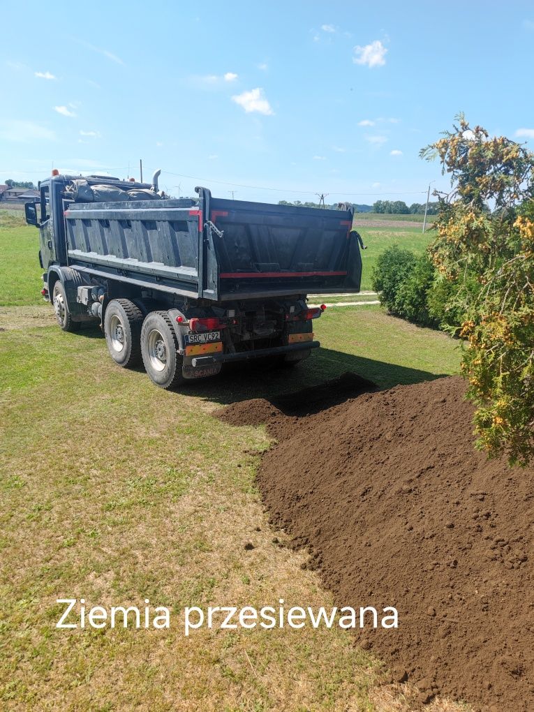 Wyburzenia roboty ziemne transport kruszywa ziemia wynajem pod koparki