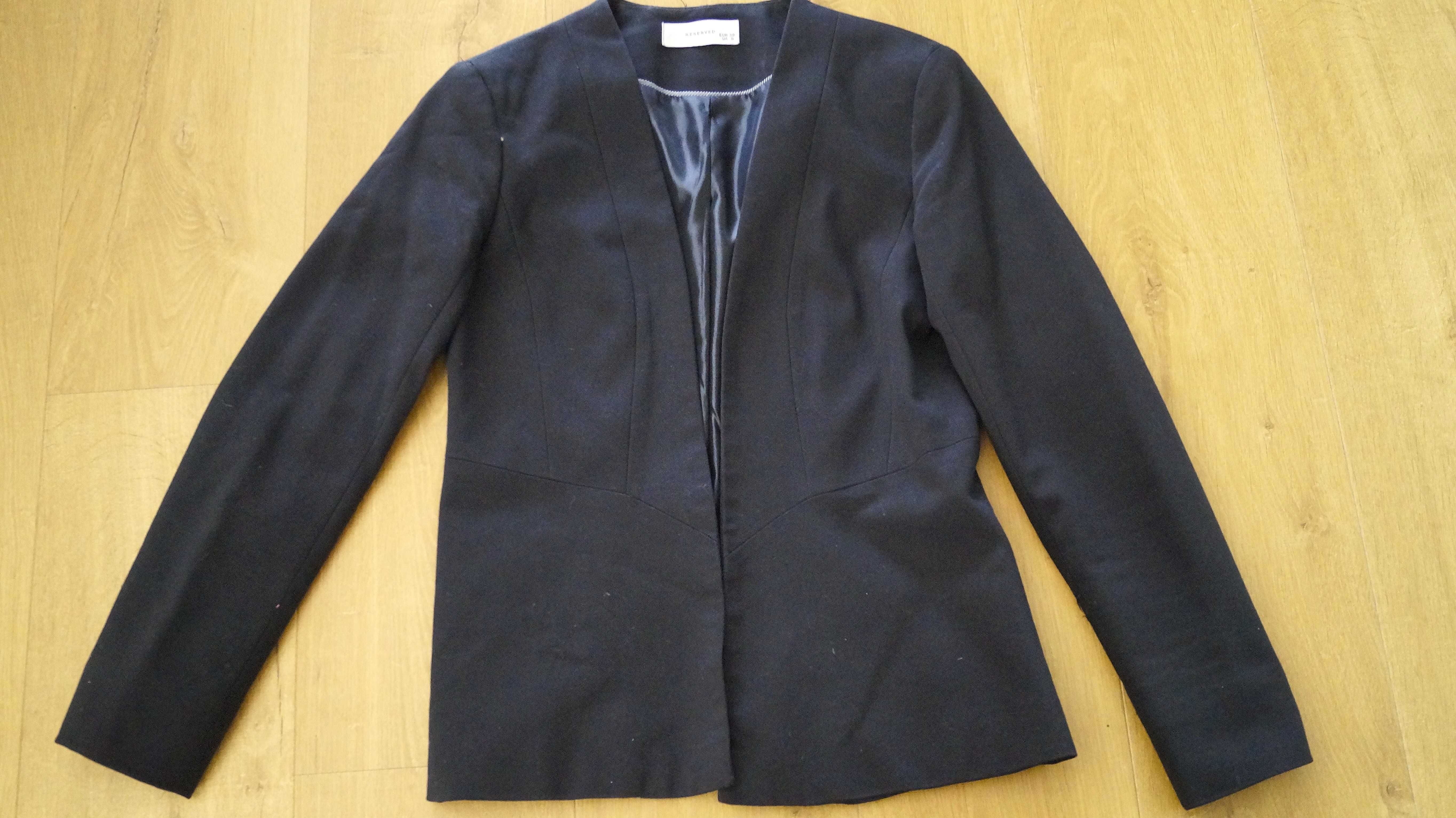 Czarna marynarka stójka Reserved, r. 36