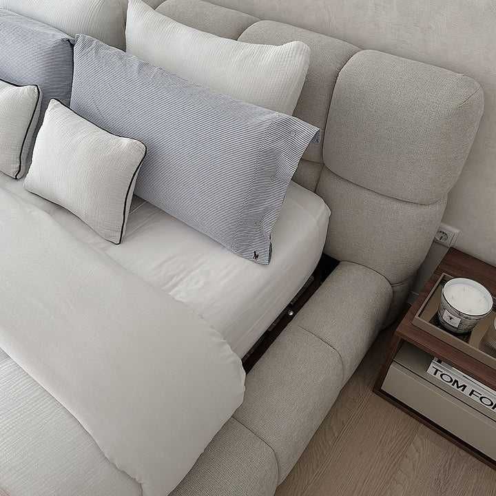 Cama Arabella estufada p/colchão 90x190 NOVA