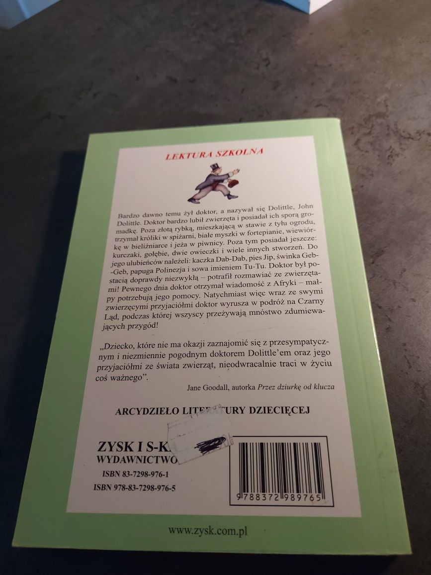 "Doktor Dolittle i jego zwierzęta" Hugh Lofting