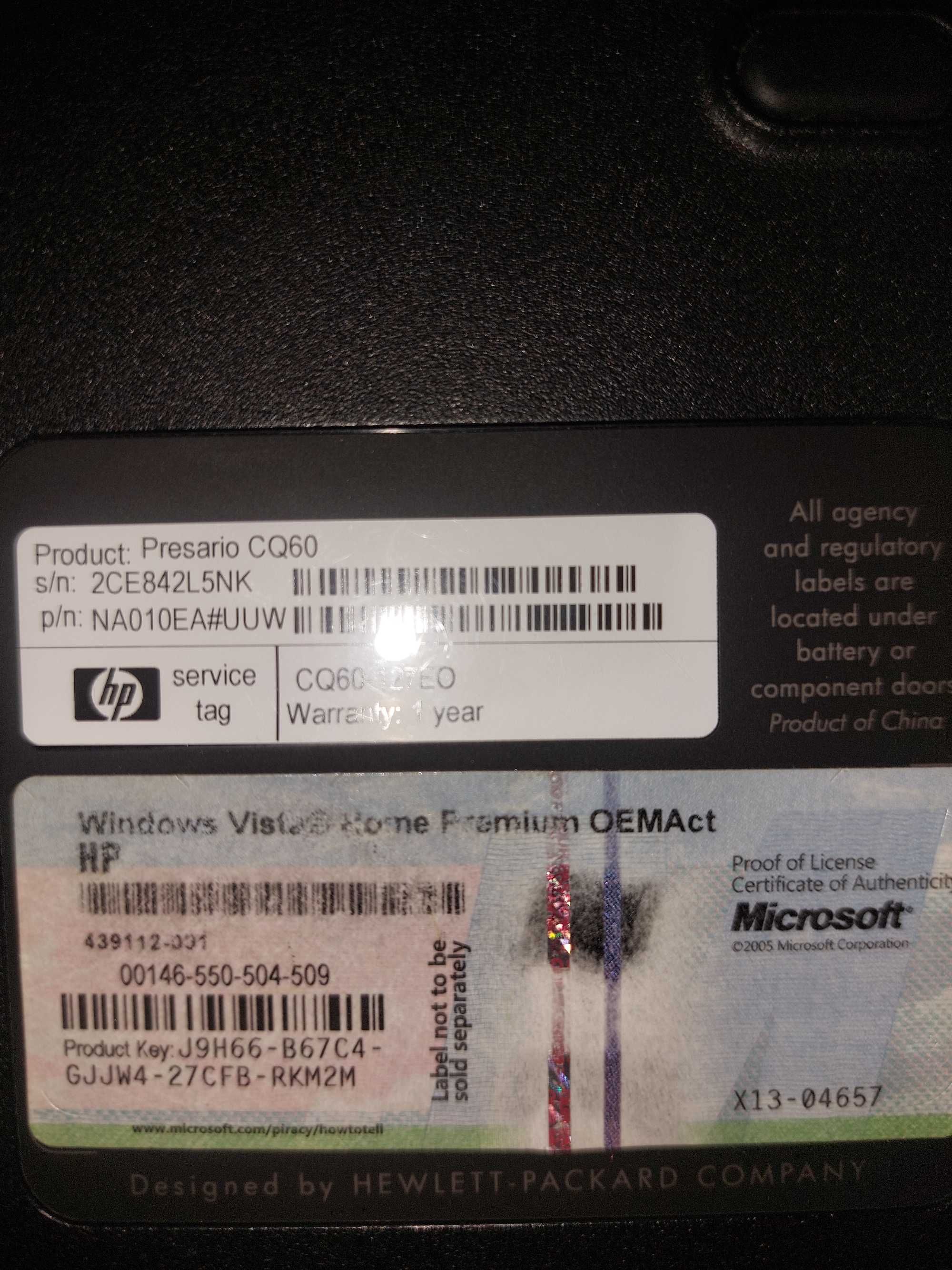Compaq presario CQ60