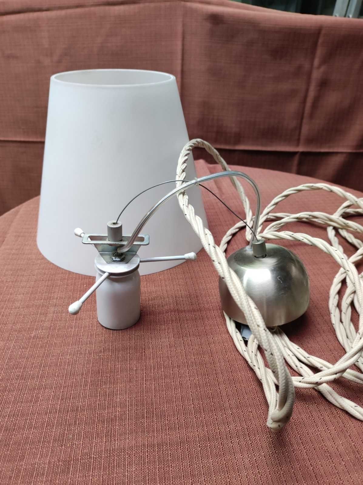 Komplet lamp wiszących szklany klosz