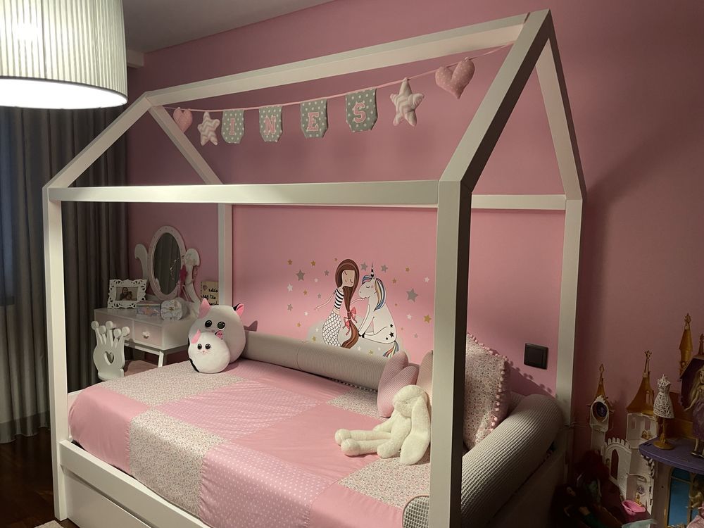 Vendo cama com colchao 1,90x90