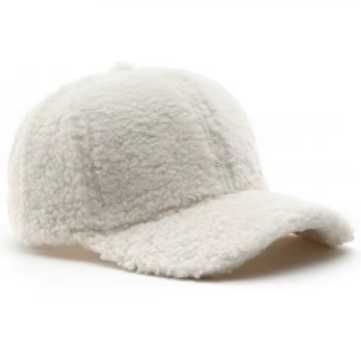 Кепка хутряна зимова овечка бейсболка на зиму тедді барашек жіноча