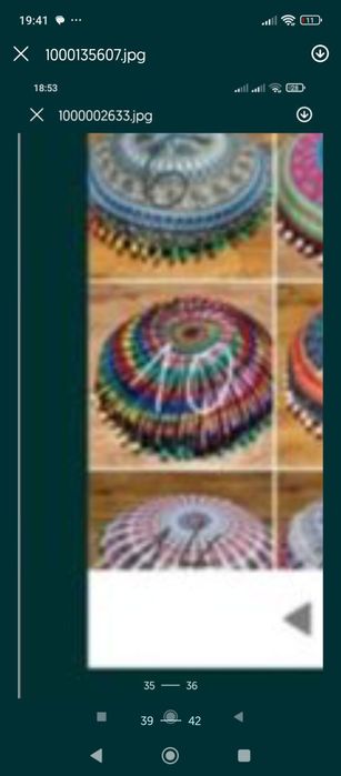 Zestaw 8 szt poduszka mandala joga medytacja 45 cm łuska gryczana