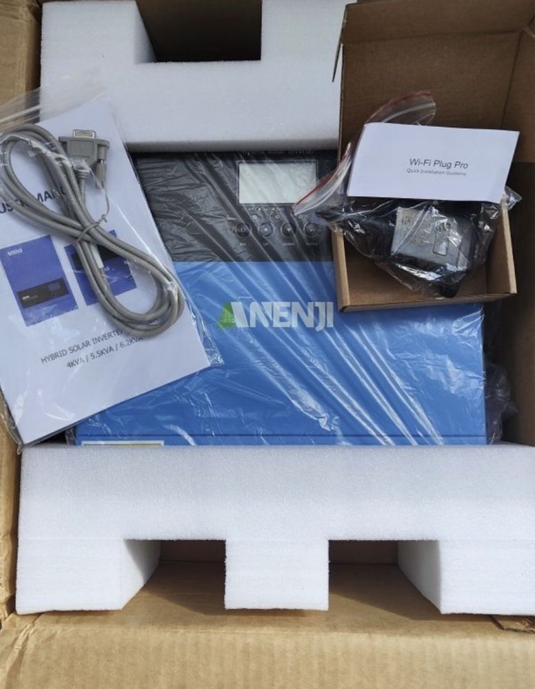 Гібридний сонячний інвертор Anenji ANJ-4000W-24V+wi-fi инвертор