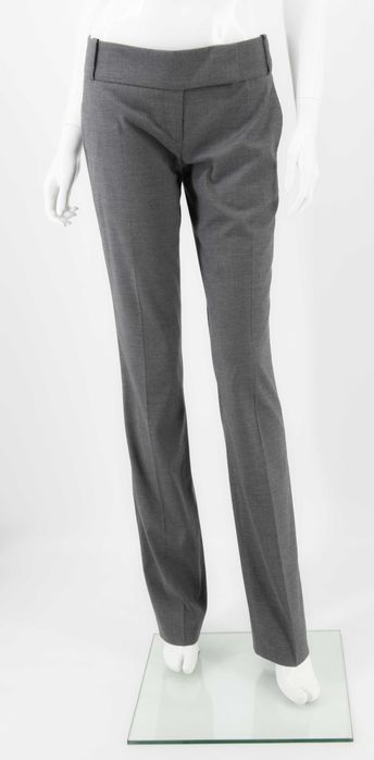 HUGO BOSS spodnie damskie eleganckie szare proste długie wizytowe 36