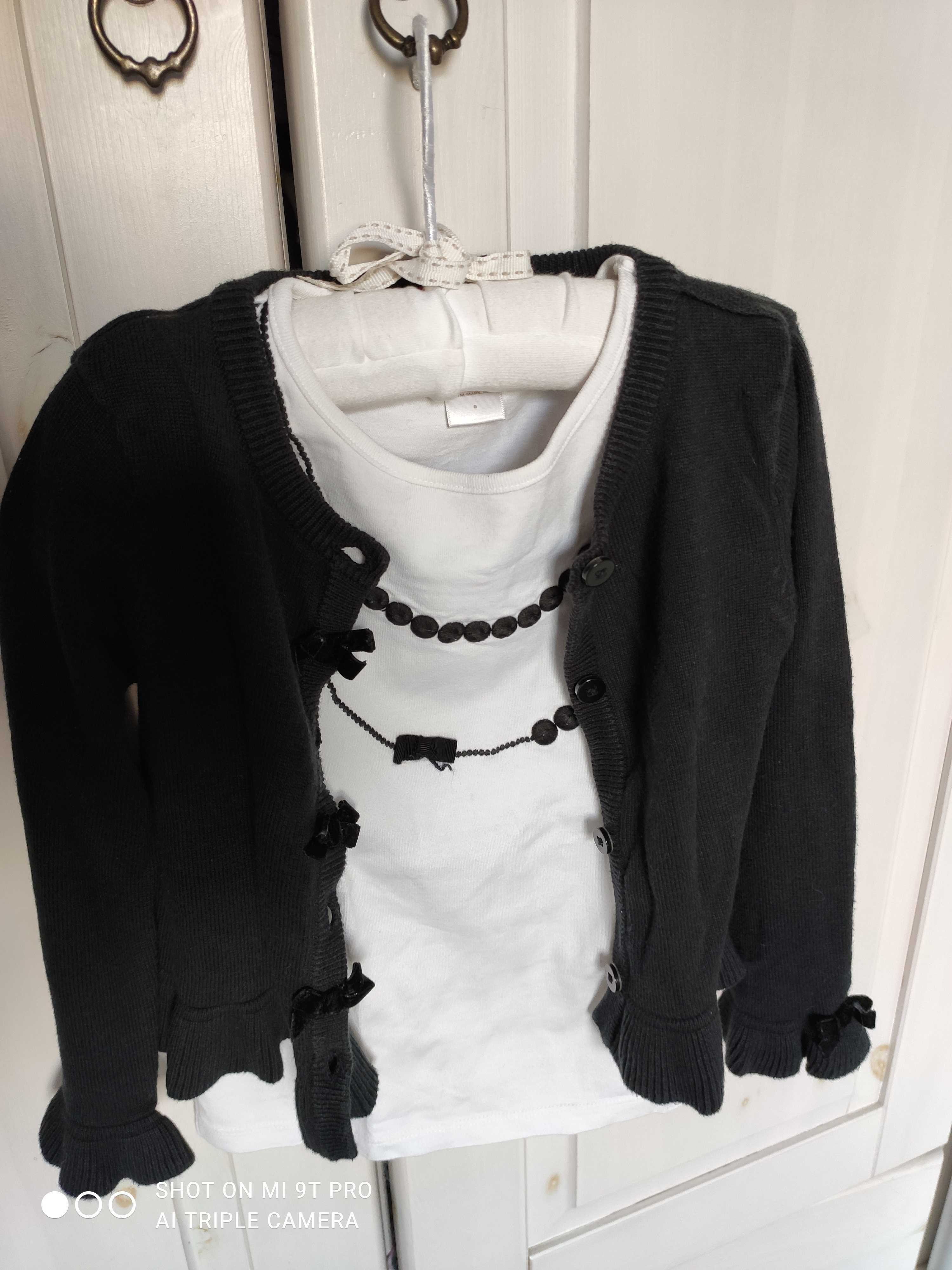 Komplet-uroczystości bluzeczka, spódniczka Abercrombie, sweter roz116