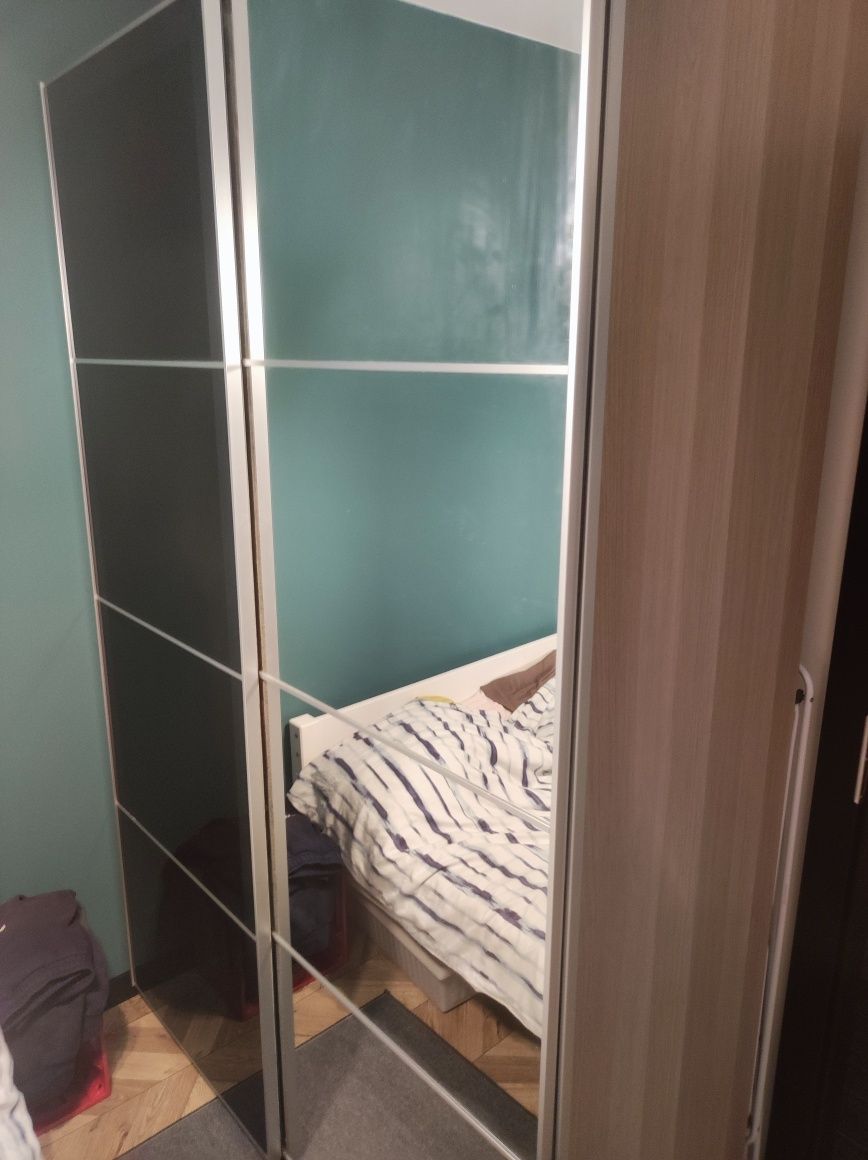 Szafa IKEA Pax, lustro, drzwi przesuwne, swiatło, 150 x 60 x  235 cm