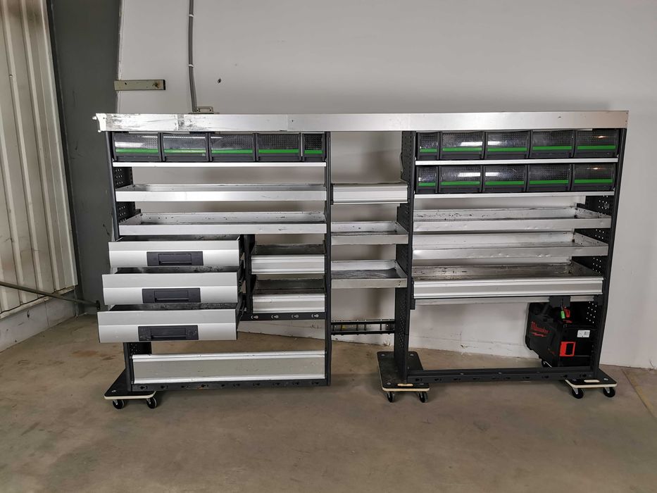 Zabudowa serwisowa warsztatowa regał samochodowy serwisowy BOTT PÓŁKI