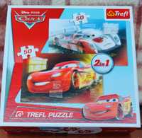 Puzzle Trefl 2w1 po 50 elementów. Cars Auta