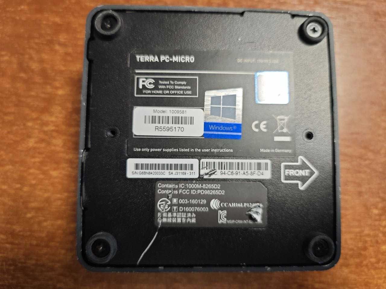 Міні ПК Неттоп TERRA PC-Micro 6000, i5-7260U, 8GB RAM, 256GB SSD