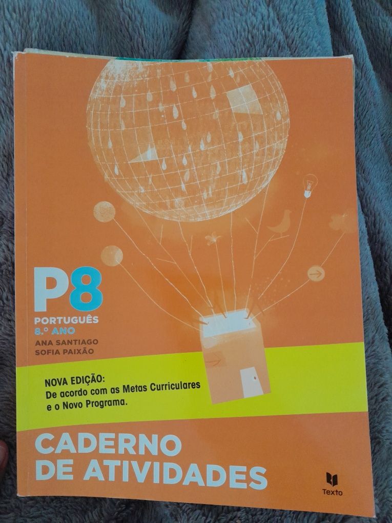 Manual e caderno atividades português 8⁰ ano