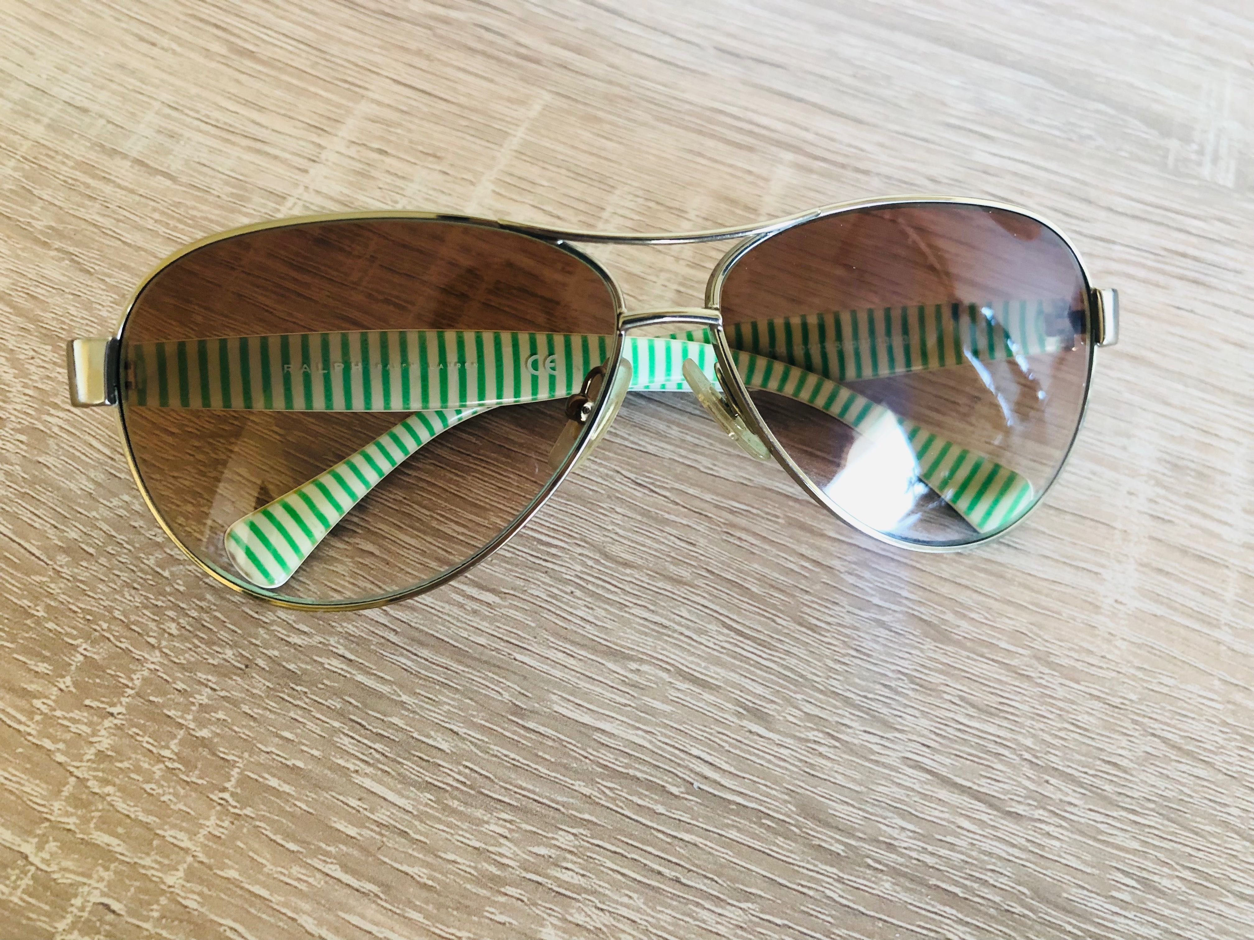 Okulary przeciwsłoneczne Ralph Lauren złote