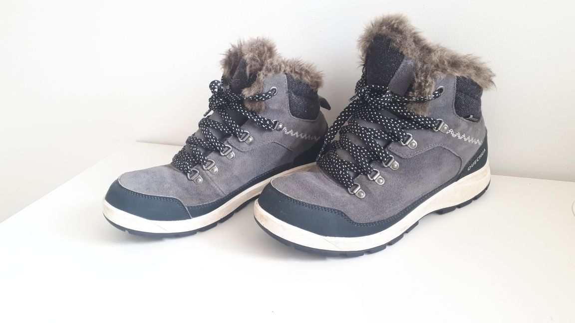 damskie buty zimowe r. 39 turystyczne quechua sh500xwarm, wkladka 24.5