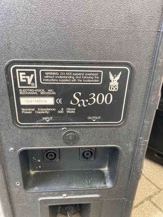 Ev SX300 i Dynacord SL1800 kolumny pasywne ze wzmacniaczem