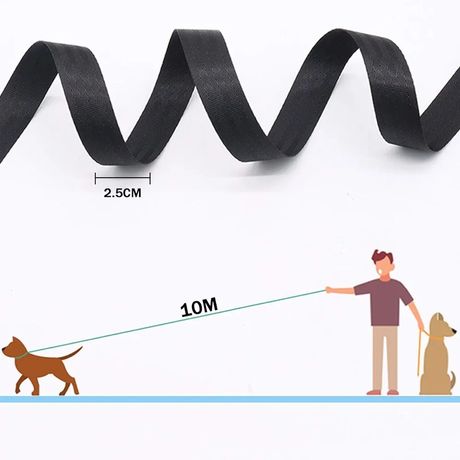 Leeyunbee Smycz dla psów o długości 10 m, z metalową klamrą