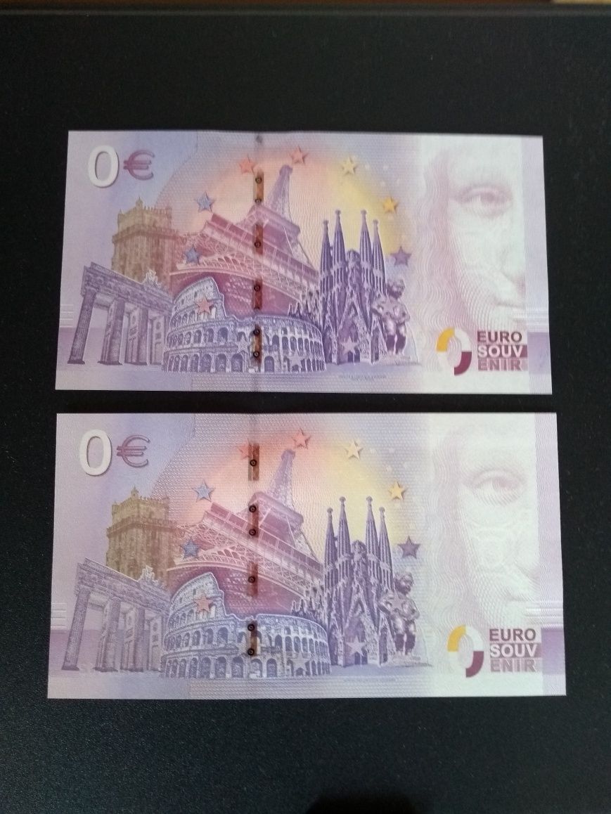 Banknoty 0 Euro Papież Jan Paweł II i Benedykt XVI