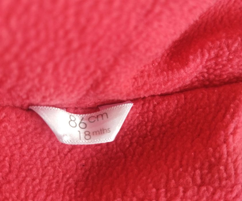 Kurtka przejściowa wiatrówka dla dziewczynki rozmiar 86 kwiaty polar